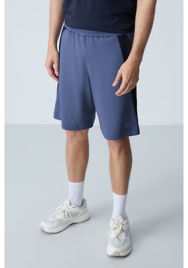 Tommy Life Petrol Pamuklu Kalın Yumuşak Dokulu Standart Fit Basic Erkek Şort - 81280 Petrol