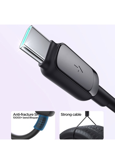 Joyroom S-ac027a14 Çok Renkli Seri 3a Usb'den Usb-c / Type-c Hızlı Şarj Veri Kablosu, Uzunluk: 1,2m