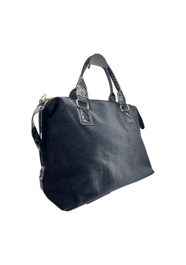 Sentt Süet Simli Çanta-Siyah