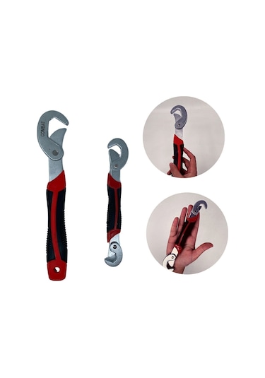 Çok Fonksiyonlu Ergonomik Ayarlanabilir Büyük Küçük Akıllı Pense Anahtar 2li Set 4741