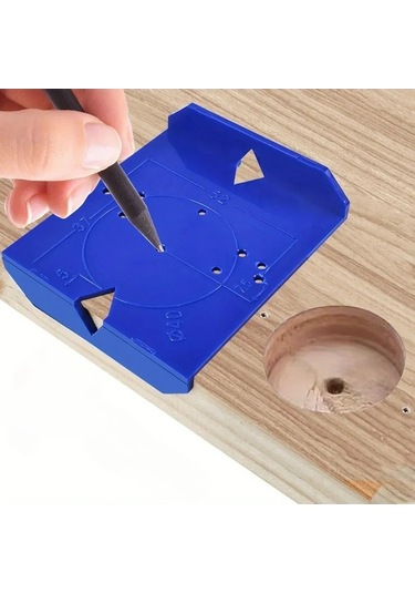 Pazly 35mm/40mm Abs Plastik Matkap Şablonu - Mobilya Montajı İçin Hassas Delik Kılavuzu