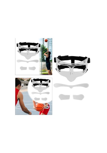 Suntek Basketbol Maskesi Koruyucu Kalkan Şeffaf-17,5x9,5x9,8cm