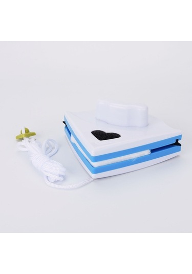 Sones Çift Taraflı Cam Pencere Temizleyici Üçgen Çok İşlevli Manyetik Cam Temizleyici Beyaz