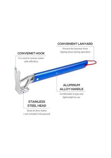 Pazly Ve Kamp Hafif Geeroyoo Doğa Çivisi Çekici Çakma Çadır Bahçe Alüminyum Aleti - Mw