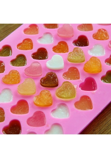 Yaratıcı Kalp Şekli 55-grid Ice Cube Tepsisi Pembe Diğer