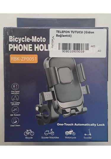 Motorsiklet - Bisiklet Telefon Tutucu Gidon Bağlantılı