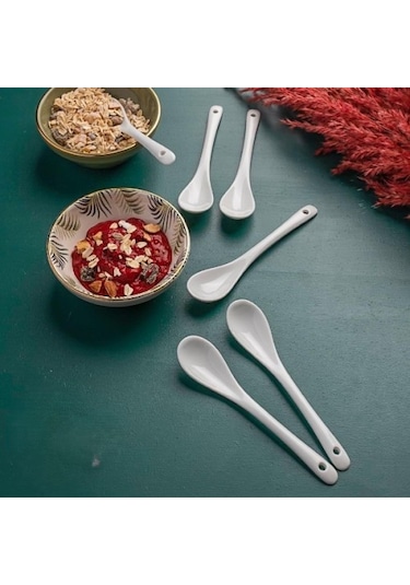 Büro Ev Ofis Mutfağı İçin Tekli Porselen Yapım Baharat Kaşığı Diğer
