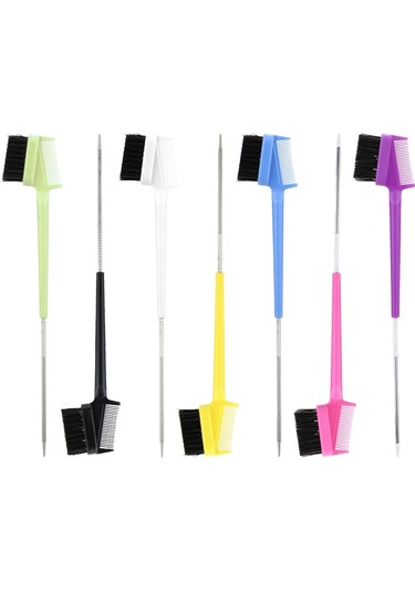 Kenar Fırça Tarak Alwafore Çift Taraflı 3 İn 1 Kenar Kontrol Fırçası Bebek Kuaför Saç Tarak Fırçalar Güzellik Araçları