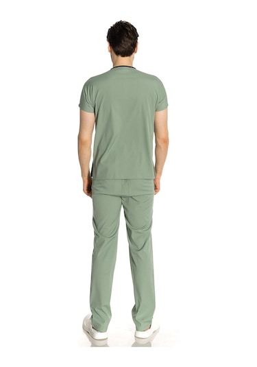 Unisex Likra Çağla Yeşili Scrubs