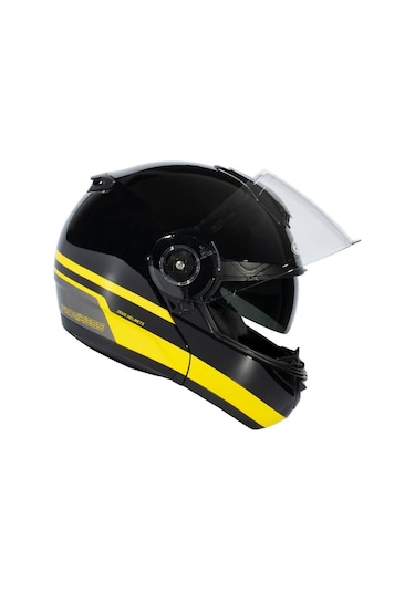 Zeus Zs-3050 Be6 Black Yellow Çene Açılır Motosiklet Kaskı