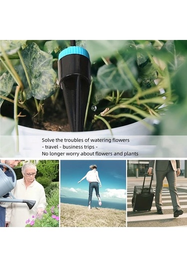 Elmpaly Yeni Uzatma Hortumlu 10 Başlıklı Damla Sulama Seti Bahçe Sulama Sistemi