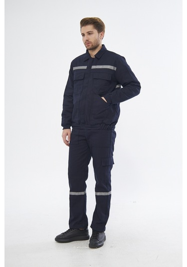 İş Elbisesi Mont Pantolon Takım 7/7 Gabardin Kumaş Reflektörlü
