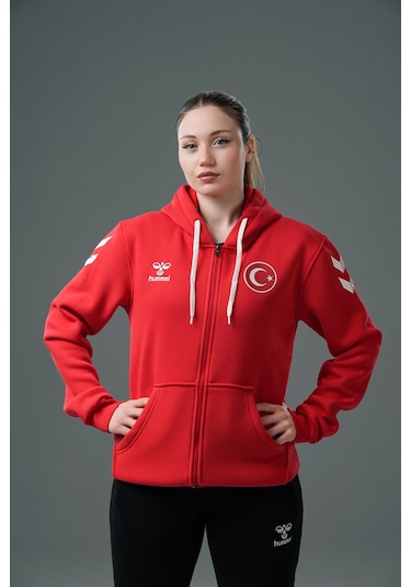 Hummel Armin Milli Takım Pamuklu Eşofman Üstü Kırmızı