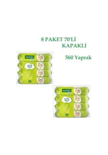 Komili Soft Islak Havlu 70 Yaprak 4'Lü Paket X 2 Adet