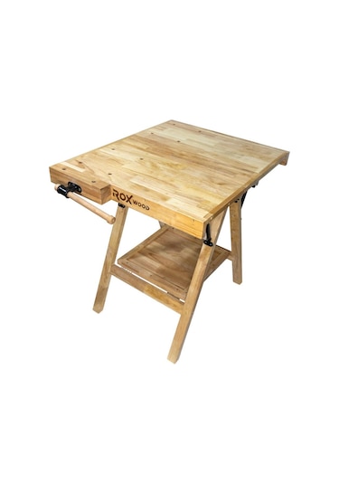 Rox Wood 0338 Mengeneli Katlanır Ahşap Marangoz Çalışma Tezgahı