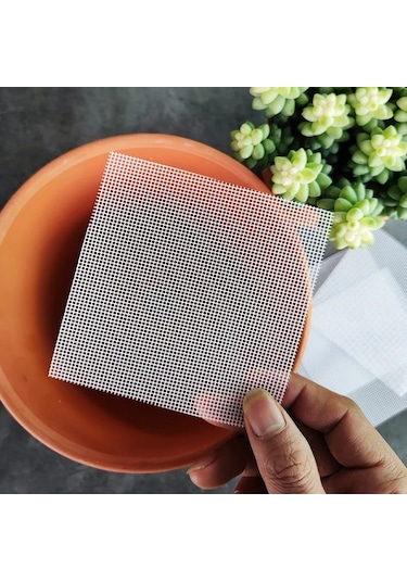 10x10cm 100 Adet-saksı Delik Örgü Pedi, Bonsai Saksısı Alt Izgara Mat, Toprak Kaybını Önler, Nefes Alabilen Yayılım İstasyonu, 10 Adet, 100 Adet