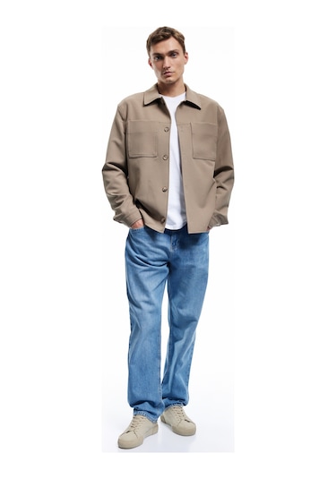 Koton Pamuklu Normal Bel Cep Detaylı Vintage Straight Fit Jean Pantolon Açık İndigo 6wam40091nd Açık İndigo