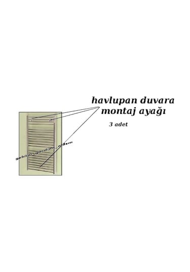 Havlupan Banyopan Radyatör Krom Duvara Montaj Seti Ayağı