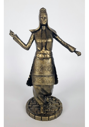 Harmandalı Oynayan Zeybek & Gelin Temalı Biblo Takımı