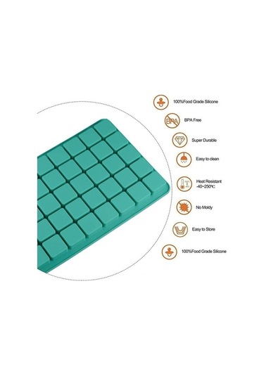 Maoyaya 2 Paket 40'lı Silikon Kalıp: Kare Karamel, Çikolata, Truffle, Keto Atıştırmalık, Viski Buz Küpü Karamel