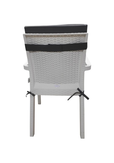 Mirzade 6 Adet Elit Su Geçirmez Yüksek Arkalı Minder-koyu Gri