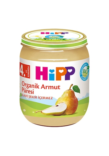 Hipp Organik Armut Püresi 4+ Ay Kavanoz Maması 125 G