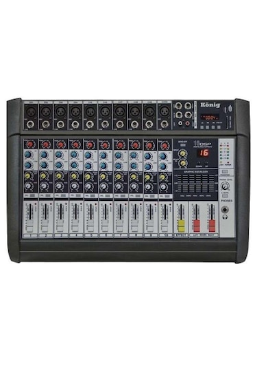 König Kj-10-500 2x500w 10 Kanal Power Mikser