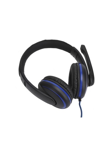 3,5 Mm Kablolu Oyun Kulaklığı, Ps4, Dizüstü Bilgisayar Ve Cep Telefonu İçin Mikrofonlu Oyun Kulaklığı Siyah Mavi