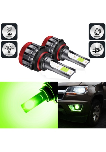 Shineyee 9005 Tipi Yeşil Led Fari, 3000 Lumen Yüksek Parlaklık, 50.000 Saat Ömür, Ip68 Su Geçirmez, Kolay Kurulum Plug And Play