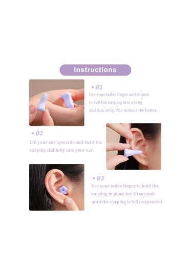 Çiftler Uyku İçin Kulak Tıkacı Gürültü Önleyici 38 Db Snr Yeniden Kullanılabilir Yumuşak Köpük Kulak Tıkacı Ses Azaltma, İşitme Koruması Kulak Tıkacı