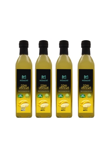 Muz Sirkesi 4x500 Ml %100 Katkısız Doğal Şekersiz Koruyucu Içermez