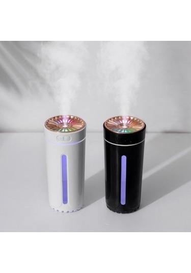 Novahub Taşınabilir Araba Hava Nemlendirici Siyah - 2 Renkli Işık Modu - 300ml Su Kapasitesi