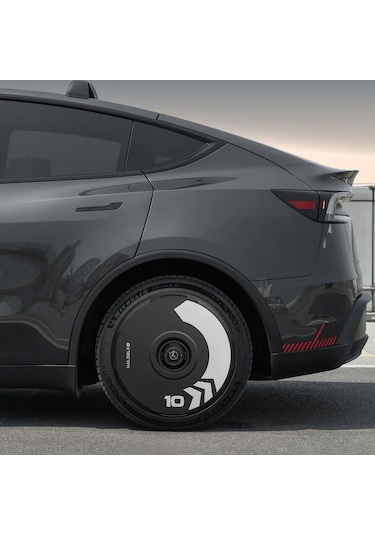 Haloblk Halodısc 2 Arrow - Tesla Model Y - 21 İnç Aerodinamik Siyah Jant Kapağı - 4 Adet