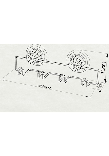 Teknotel 4'Lü Vakumlu Portmanto Vestiyer Elbise Askısı Krom Dm244 Krom