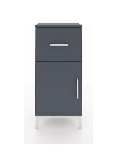 Arges Komodin Tek Raflı Tek Çekmeceli Tek Kapaklı 44x30x96 Antrasit-antrasit Antrasit