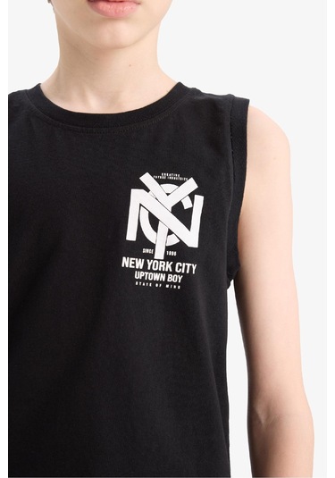 DeFacto Erkek Çocuk Bisiklet Yaka Baskılı Atlet E0192A825HSBK81