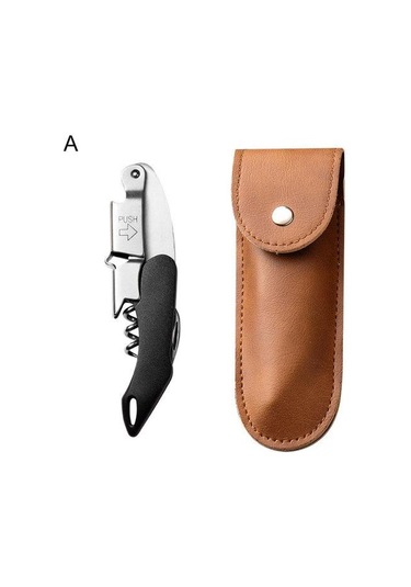 B Kırmızı Şarap Açacağı Emek Tasarrufu Sağlayan Şarap Mantarı Sökücü Paslanmaz Çelik Tirbuşon Mutfak Bar İçin Ahşap Saplı Diğer