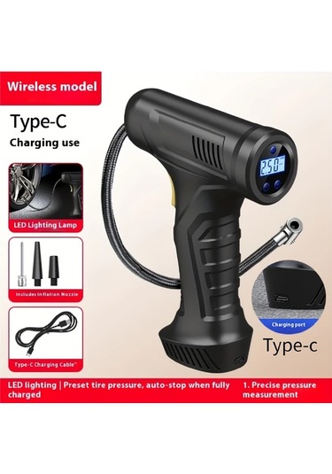 Xuweiwei Kablosuz Modeli Lastik Şişirme Taşınabilir Hava Kompresörü 150psı Dijital Basınç Ölçerli Araba Bisiklet Motosiklet Pompası