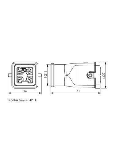 Emas Ebm05pu30 Metal 5 Kontak Priz