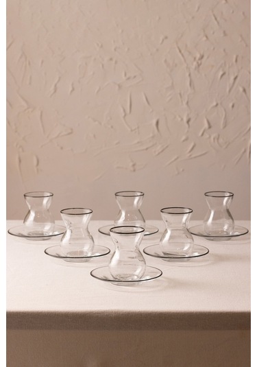 Rakle Pure Black 12 Parça Çay Seti 140 Cc Renkli