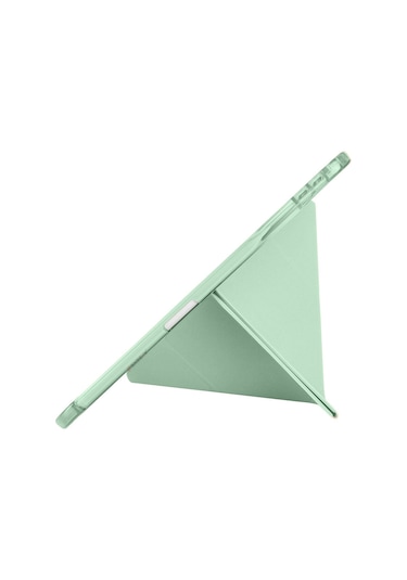 Apple İpad Air 10.9'' 2022/2020 Uyumlu Üçgen Katlanabilir Kalem Şarj Bölmeli Standlı Kılıf Kapaklı Kılıf