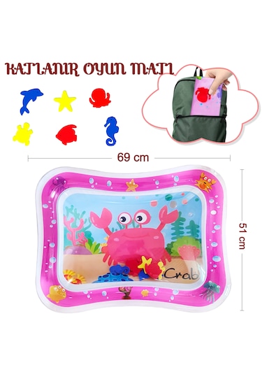 Bebek Su Oyun Matı Karın Üstü Aktivite Zamanı Oyuncak Bebek Su Oy