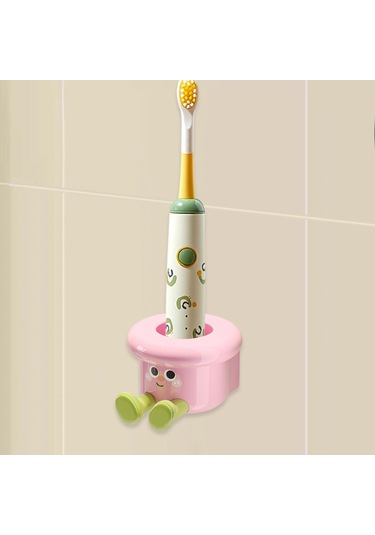 Homyl Diş Fırçası Tutucu Duvara Monte Banyo Düzenleyici Otel Pembe