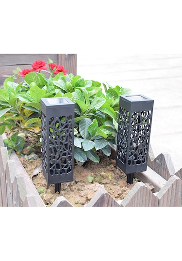 Ximistore9 Güneş Enerjili Bahçe Işığı, Ip65 Su Geçirmez, Işık Algılama, Yıldız Desenli Gölgeler, Islak Işık, Tekli Paket Sıcak Beyaz