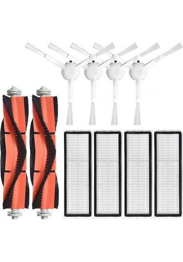 Moveevo Dreame F9 Robot Süpürge Tamiri Parçaları: Yıkamabilir Ana Fırça, Yan Fırça Ve Hepa Filtre Seti 2+4+4 Adet