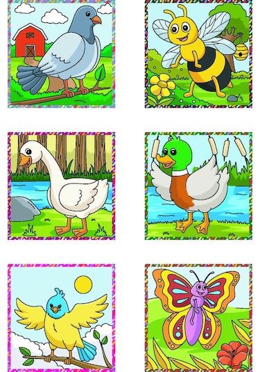 6 Farklı Uçan Hayvanlar Eğitici 3d Küp Puzzle 3 4 5 6 Yaş