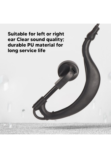 1 Pinli Siyah Kulak Askılı Telsiz Kulaklığı Huiliang