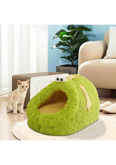 Homyl Kedi Evi Evcil Hayvan Yatağı Sıcak Yıkanabilir Yastık