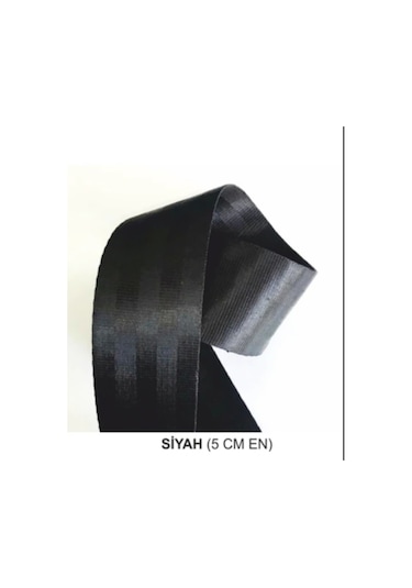 Siyah Renkli Emniyet Kemeri Şeritli 3 Metre 1 Kemer İçin