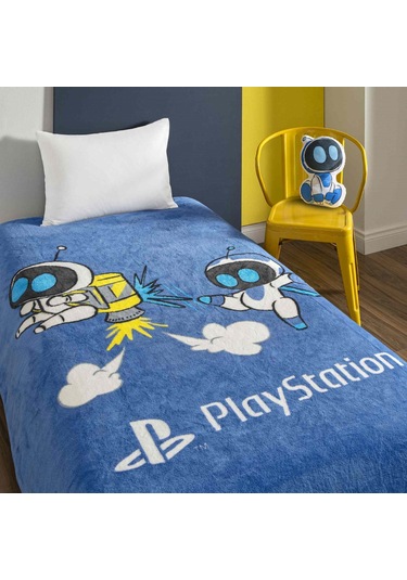 Lisanslı Playstation Astrobot Tek Kişilik Battaniye 000000001500222952 Çok Renkli